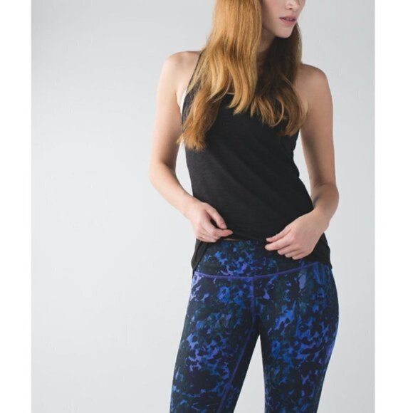 Lululemon Wunder Under Crop II Full On Luon Floral‎ Iris 2 - Picture 2 of 10